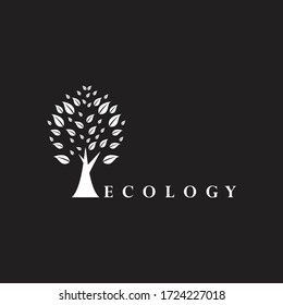 Tree leaf vector logo design, eco-friendly concept