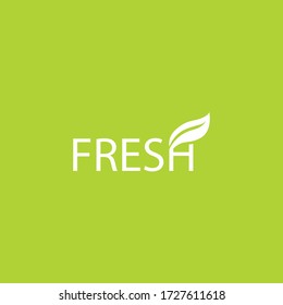 Tree leaf vector logo design, eco-friendly concept