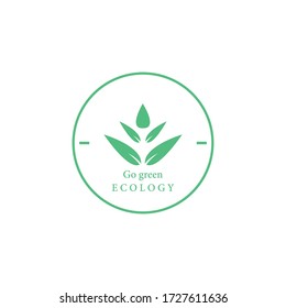 Tree leaf vector logo design, eco-friendly concept