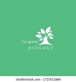 Tree leaf vector logo design, eco-friendly concept