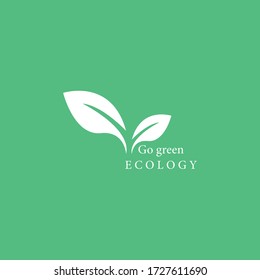 Tree leaf vector logo design, eco-friendly concept