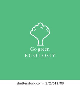 Tree leaf vector logo design, eco-friendly concept