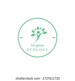 Tree leaf vector logo design, eco-friendly concept