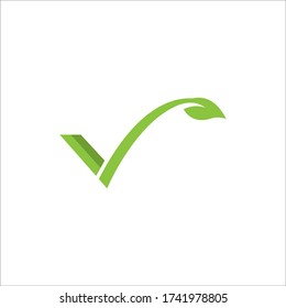 Tree leaf vector logo design, eco-friendly concept