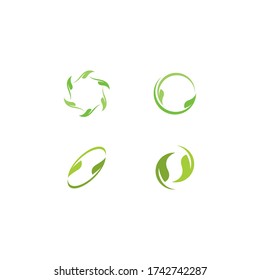 Tree leaf vector logo design, eco-friendly concept.