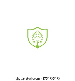 Tree leaf vector logo design, eco-friendly concept