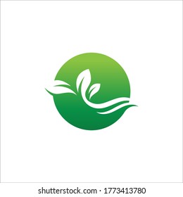 Tree leaf vector logo design eco friendly concept