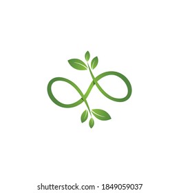 Tree leaf vector logo design, eco-friendly concept