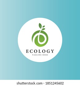Tree leaf vector logo design, eco-friendly concept