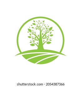 Tree leaf vector logo design
