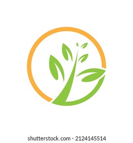 Tree leaf vector logo design
