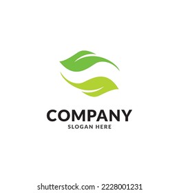 Tree leaf vector logo design, eco friendly concept.