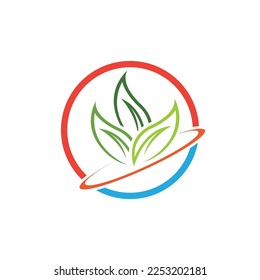 Tree leaf vector logo design, eco friendly concept