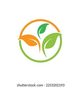 Tree leaf vector logo design, eco friendly concept