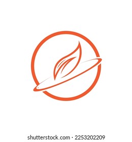 Tree leaf vector logo design, eco friendly concept