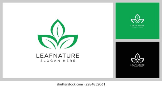 Tree leaf vector logo design