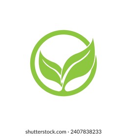 Tree leaf vector logo design, eco friendly concept