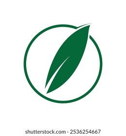 Projeto de logotipo de vetor de folha de árvore conceito ecológico