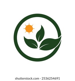 Tree leaf vector logo design  eco-friendly concept