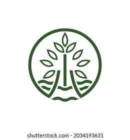 Tree leaf vector logo icon design