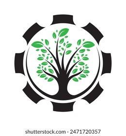 Tree leaf vector logo icon design