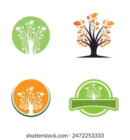 Tree leaf vector logo icon design