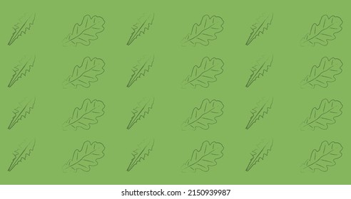tree leaf vegan thame seamless background .template banner of green market, organic product label design.