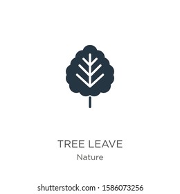 Tree leave icon vector. Trendy flat tree leave icon from nature collection isolated on white background. Vector illustration can be used for web and mobile graphic design, logo, eps10