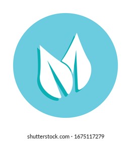 Tree leaves badge icon. Simple glyph, flat vector of web icons for ui and ux, website or mobile application