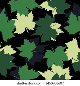 Tree leaves camouflage seamless pattern