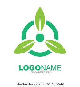 Tree Leaves and circle logo