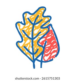 tree leaves doodle icon sketch vector. tree leaves sign. isolated symbol illustration