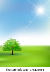 Tree leaves fresh green background
