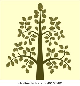 tree (leaves have circles on them)