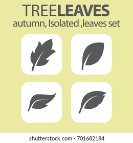 Tree Leaves Icon Set