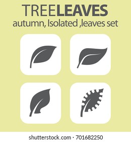 Tree Leaves Icon Set