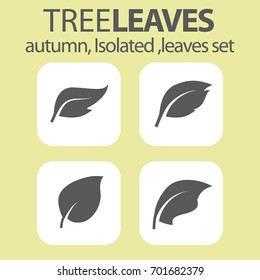 Tree Leaves Icon Set