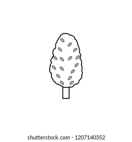 Tree with leaves icon. Simple outline vector of autumn set for UI and UX, website or mobile application