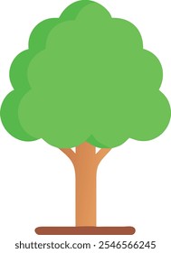 Tree with leaves icon vector illustration