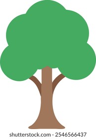Tree with leaves icon vector illustration