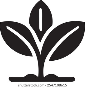 Baum mit Blättern Symbol, Vektorgrafik