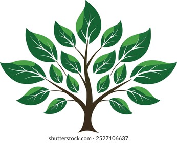 Arte vectorial de ilustración de hojas de árbol