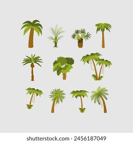 tree with leaves isolated vector icon