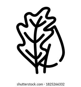 tree leaves line icon vector. tree leaves sign. isolated contour symbol black illustration