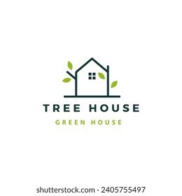 Tree with Leaves logo design icon template 
