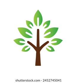 A tree with leaves logo icon