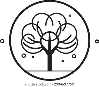 tree with leaves logo vector illustration, tree icon in isolated white background, tree vector illustration