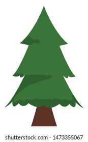 Tree with leaves nature cartoon ,vector illustration graphic design.