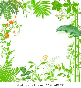 Tree leaves pattern illustration