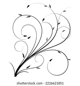 Tree leaves and plant seeds isolated nature and flora silhouette icons. Vector forest tree leaf of maple, birch, elm and chestnut, poplar, rowan berries and oak acorns, aspen and poplar sprout twigs